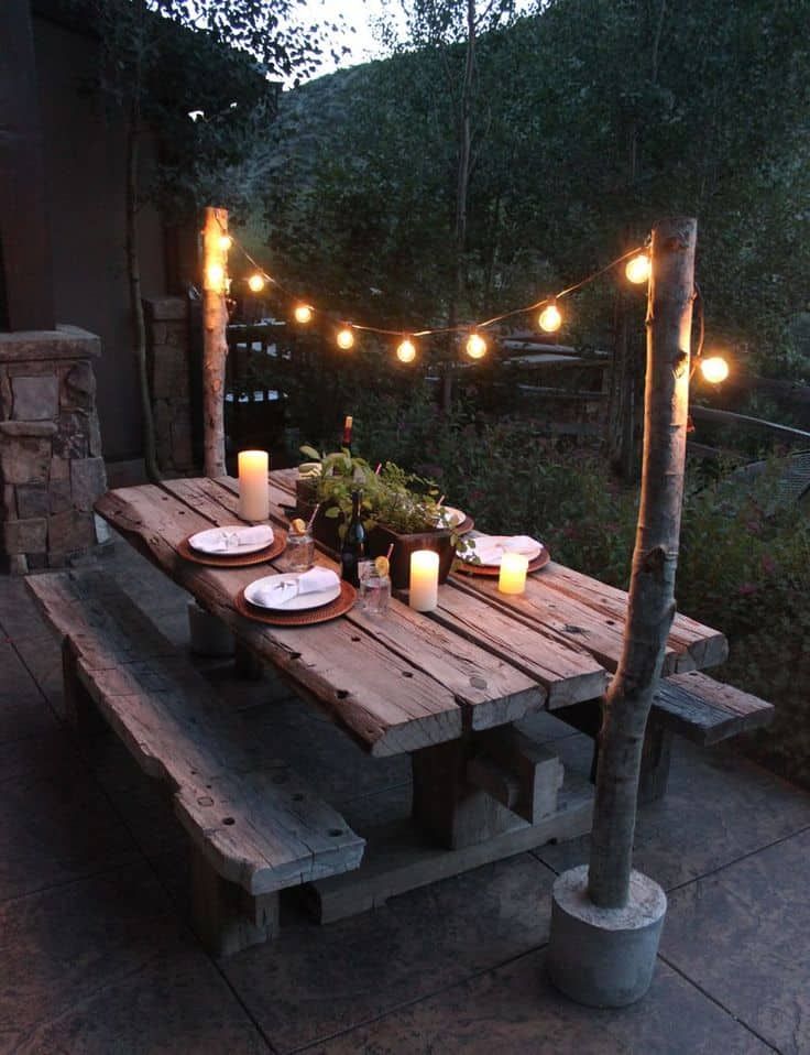diy outdoor wooden dining table