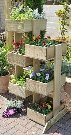 stacked planters