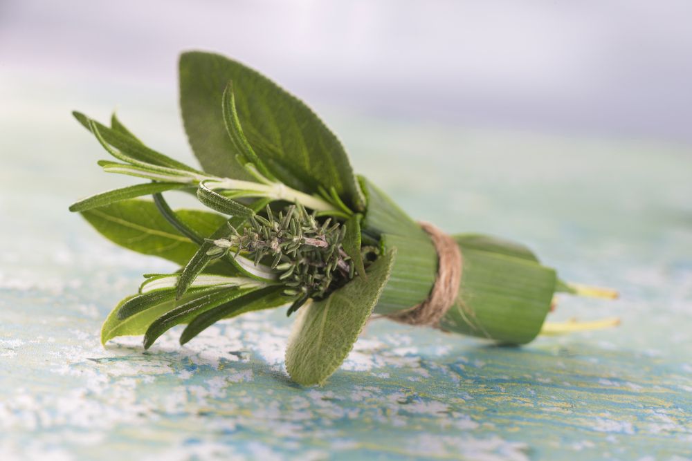 Bouquet garni with bay leaves